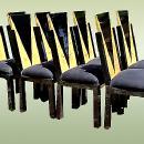 Set of 8 Art Deco style two toned Chairs