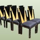 Set of 8 Art Deco style two toned Chairs