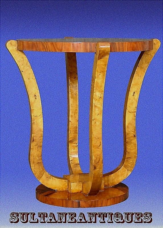 Classic Elm and rosewood Art Deco inspired side table