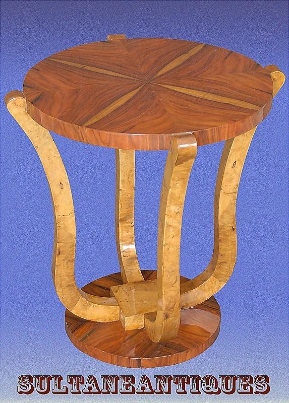 Classic Elm and rosewood Art Deco inspired side table