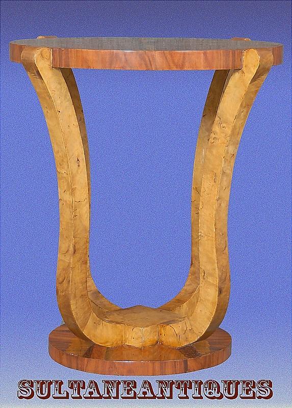 Classic Elm and rosewood Art Deco inspired side table