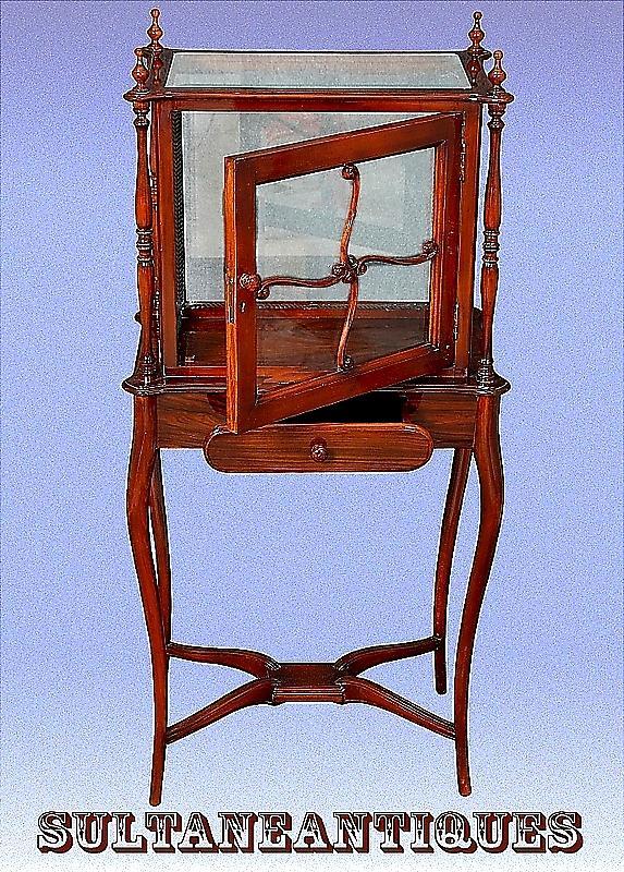 Adorable Tall display cabinet Louis-Philippe style