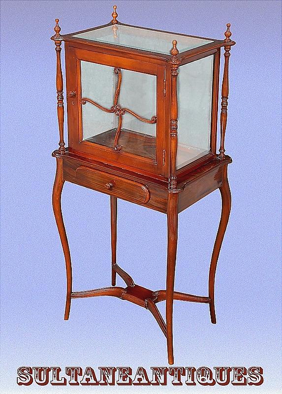 Adorable Tall display cabinet Louis-Philippe style