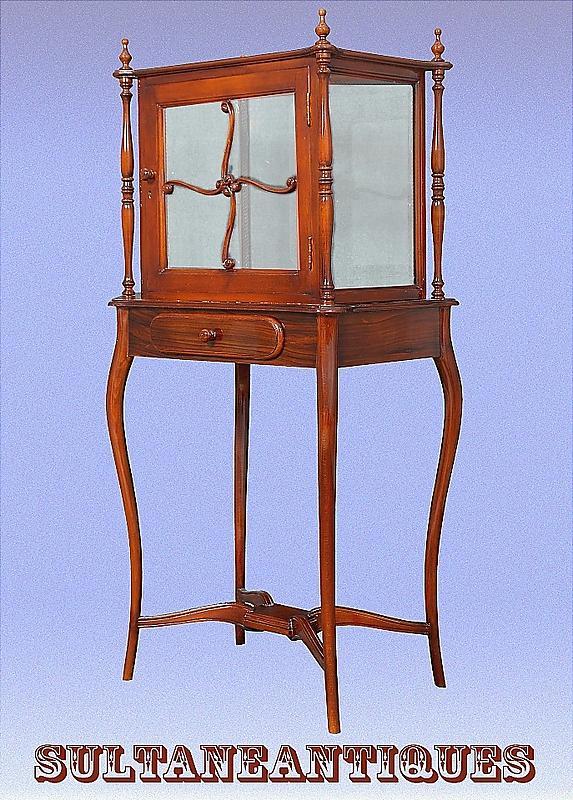 Adorable Tall display cabinet Louis-Philippe style