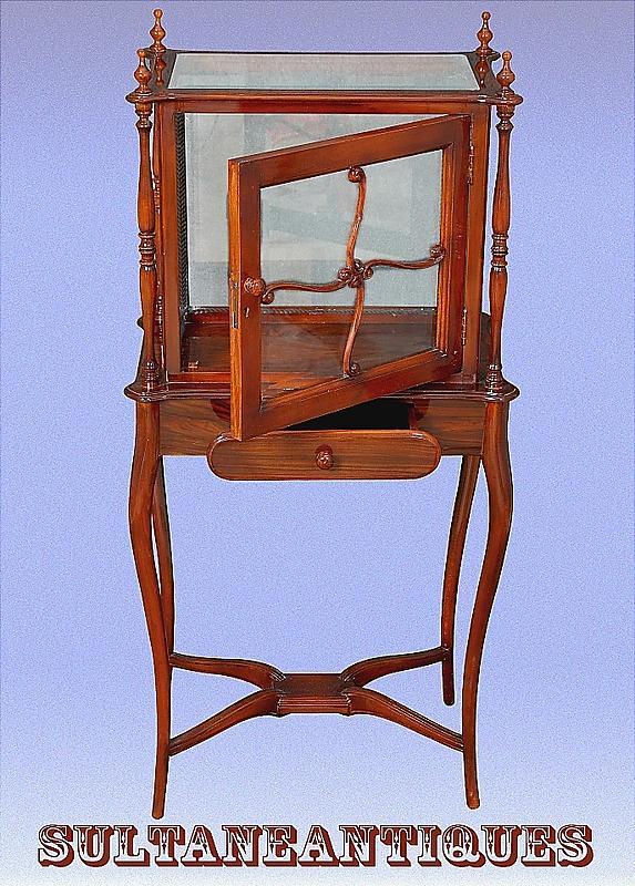 Adorable Tall display cabinet Louis-Philippe style