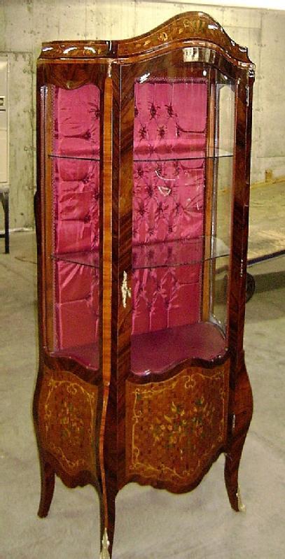 Classy Marquetry Louis XV style China Cabinet.
