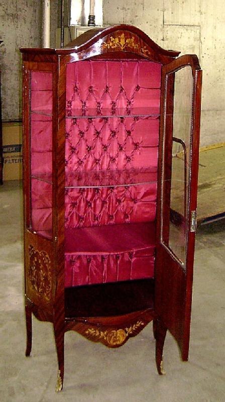 Classy Marquetry Louis XV style China Cabinet.