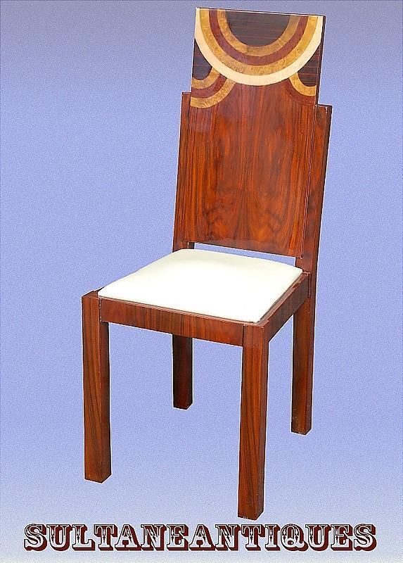 Set of eight superb Art Deco style chairs