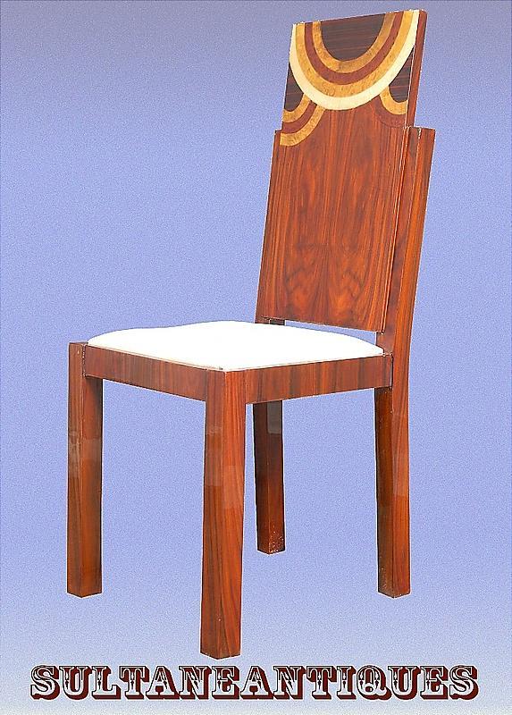 Set of eight superb Art Deco style chairs