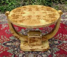 French Art Deco style French Elm coffee table
