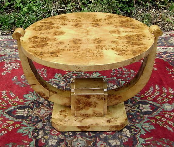 French Art Deco style French Elm coffee table