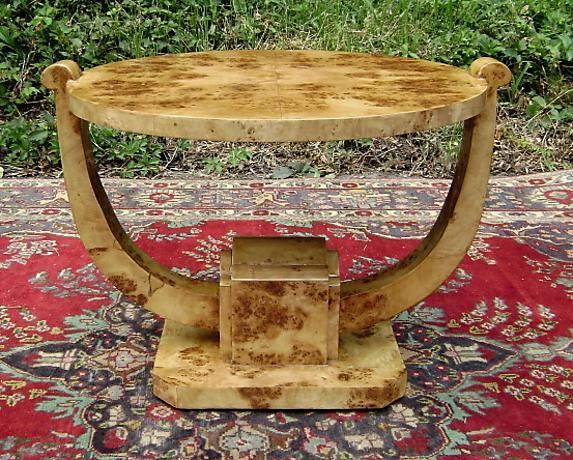 French Art Deco style French Elm coffee table