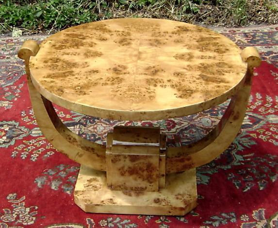 French Art Deco style French Elm coffee table