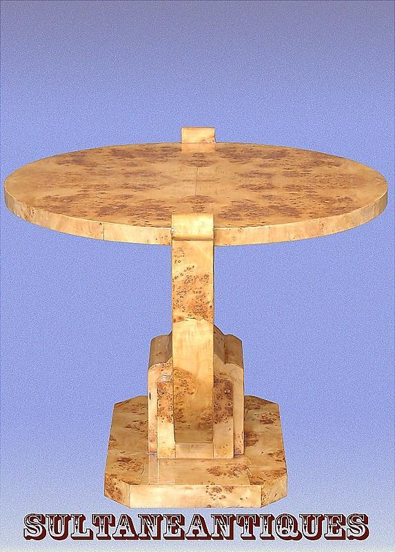 French Art Deco style French Elm coffee table