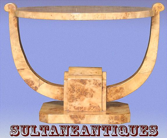 French Art Deco style French Elm coffee table