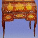 FINE Charles X style Roll top secretaire