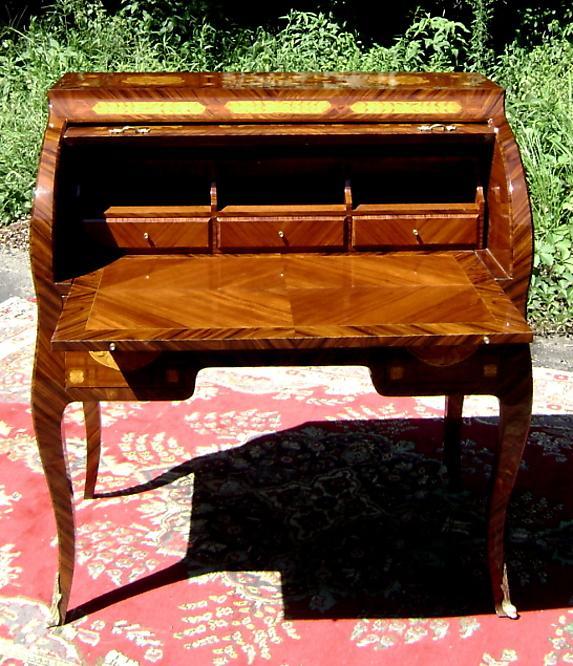 FINE Charles X style Roll top secretaire