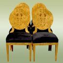 Perfect 8 Biedermeier style French ELM veneered chairs