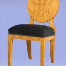 Perfect 8 Biedermeier style French ELM veneered chairs