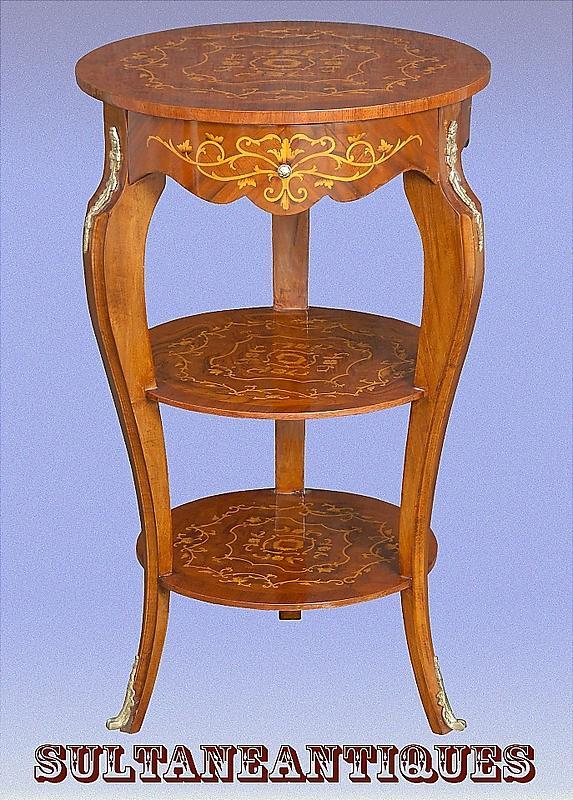 LOUIS XV Full Marquetry Occasional side table