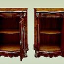 PAIR Elegant French Louis XV style bombe Commodes
