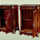 PAIR Elegant French Louis XV style bombe Commodes