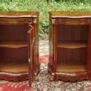 PAIR Elegant French Louis XV style bombe Commodes