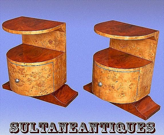Tall VERY Large ART DECO style Pair commodes