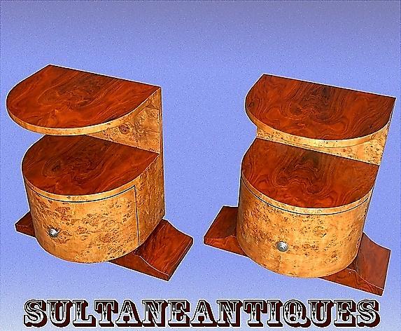 Tall VERY Large ART DECO style Pair commodes