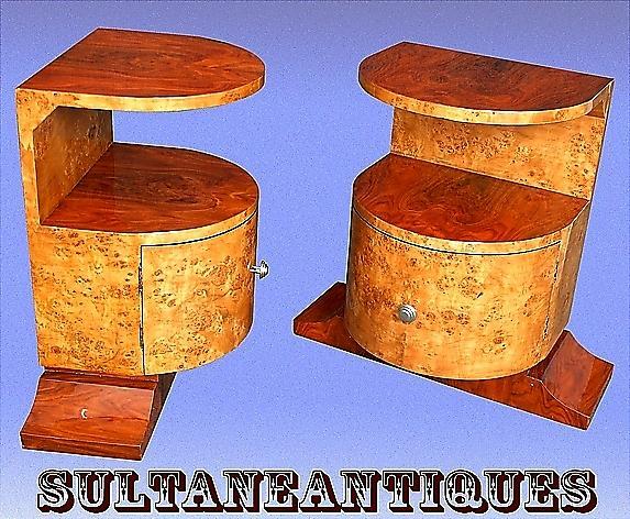 Tall VERY Large ART DECO style Pair commodes