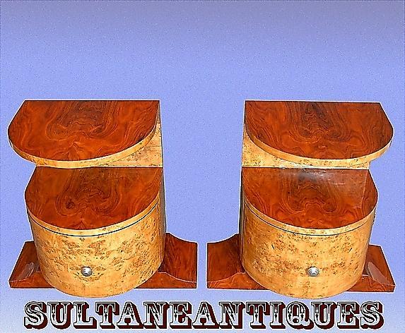 Tall VERY Large ART DECO style Pair commodes