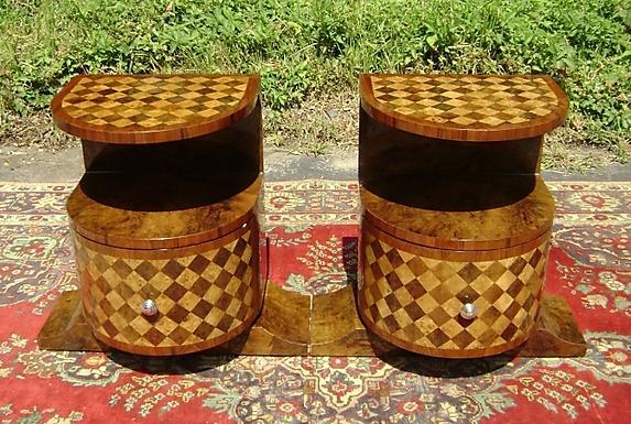 Pair of LARGE Art Deco inspired commodes