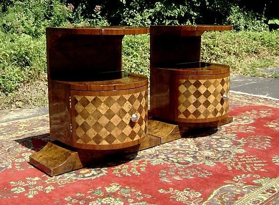 Pair of LARGE Art Deco inspired commodes