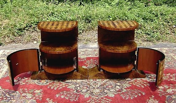 Pair of LARGE Art Deco inspired commodes