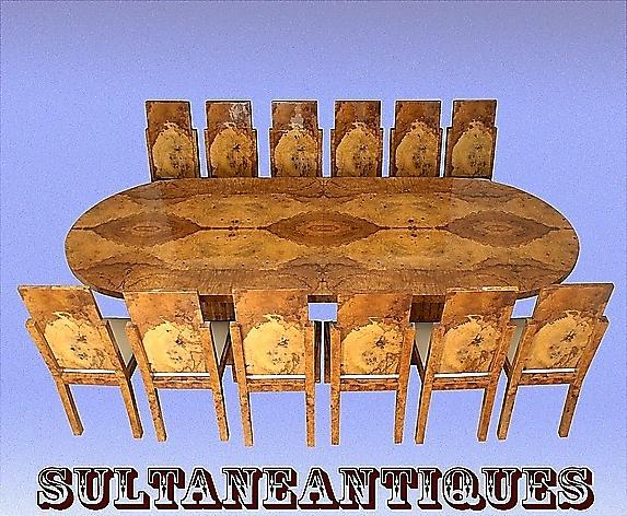 Stunning HUGE Art Deco style conference set 13 pieces!!