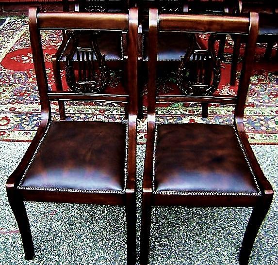 9 PIECES Dining SET chippendale style solid Mahogany