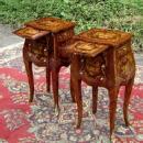 Unusual PAIR Louis XV style elegant side commodes