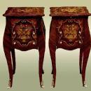 Unusual PAIR Louis XV style elegant side commodes
