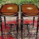 Pair Louis XVI Marquetry ornate sofa table