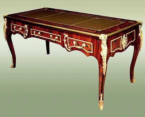 ROYAL French Louis XV Boulle Style LARGE Desk