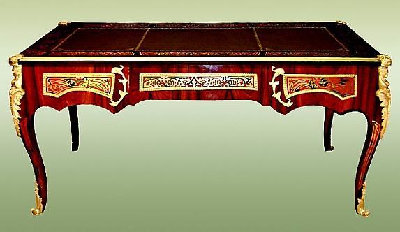 ROYAL French Louis XV Boulle Style LARGE Desk