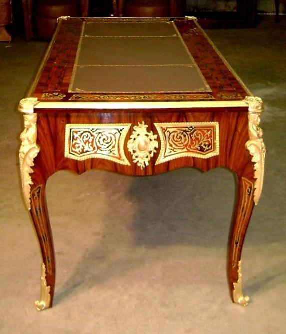 ROYAL French Louis XV Boulle Style LARGE Desk
