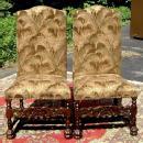 Fine quality Pair solid mahogany Victorian chairs