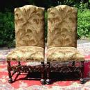 Fine quality Pair solid mahogany Victorian chairs