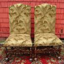 Fine quality Pair solid mahogany Victorian chairs