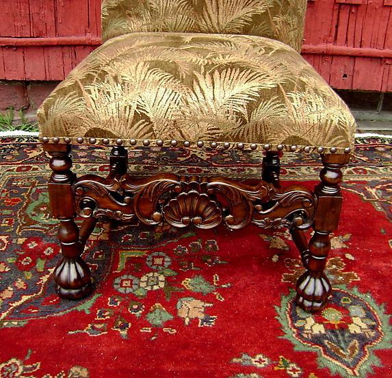 Fine quality Pair solid mahogany Victorian chairs