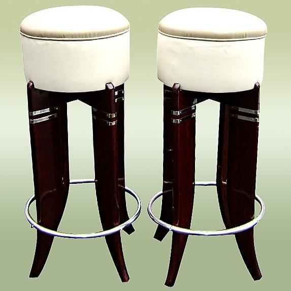 SENSATIONAL PAIR Art Deco inspired HIGH Bar stools