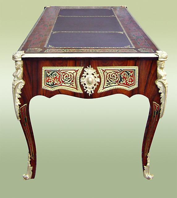 ROYAL French Louis XV Boulle Style LARGE Desk