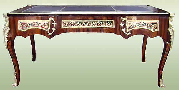 ROYAL French Louis XV Boulle Style LARGE Desk