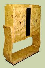 Beautiful Elm wood Art Deco style two toned Bar